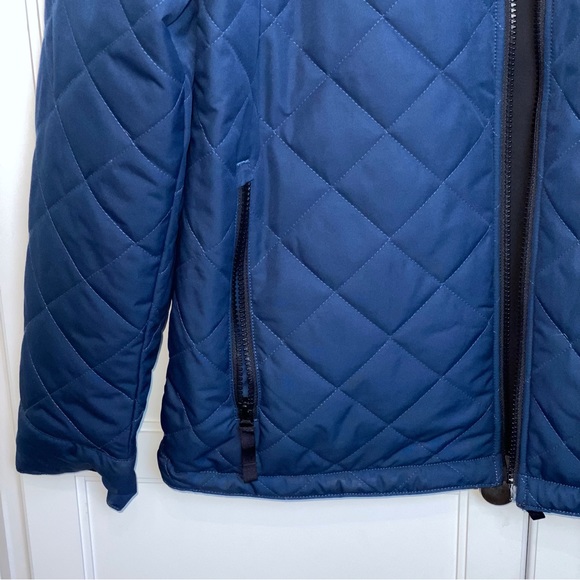 The North Face Mens Jester Reversible Quilted Bomber Jacket Medium Black Blue - Picture 9 of 16